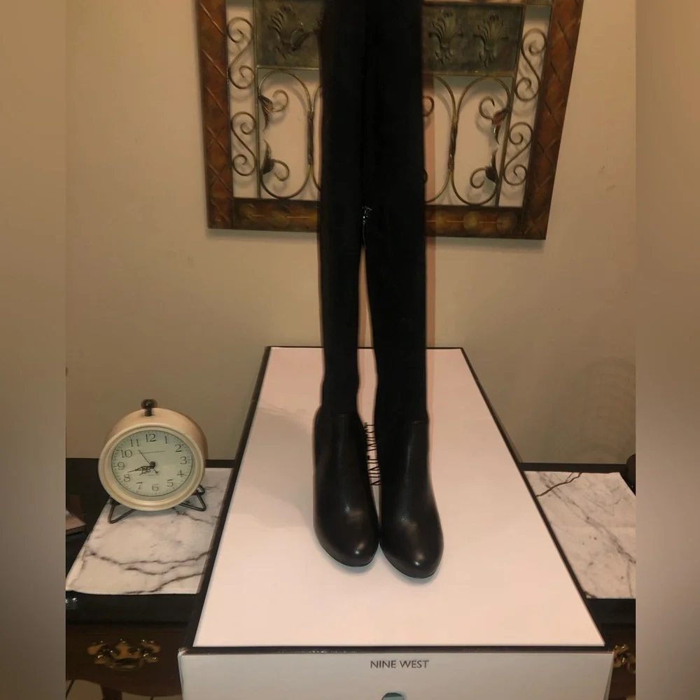 Nine West over the knee black boots; sexy, classy, & very sassy; - Picture 7 of 12